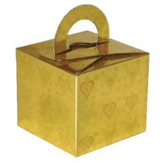 Balloon/Gift Box Gold Holographic Heart x 10pcs