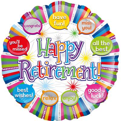 Oaktree 18" Happy Retirement Speech Bubble
