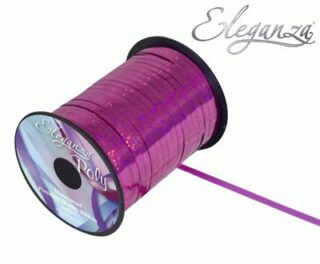 Eleganza Poly Curling Ribbon Holographic 5mm x250yds Fuchsia
