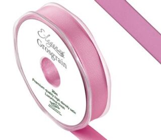 Eleganza Premium Grosgrain Ribbon 15mm x 20m Classic Pink No.07 - 637979