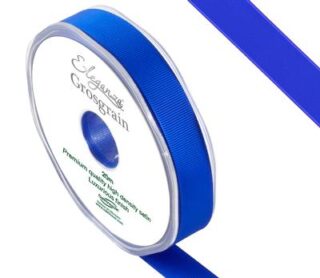 Eleganza Premium Grosgrain Ribbon 15mm x 20m Royal Blue No.18