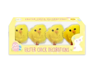 Easter Chick Decoration x4