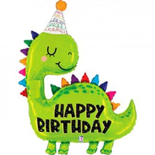 DINO BIRTHDAY 52" SHAPE L PKT - 25199-P