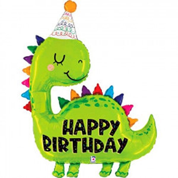 DINO BIRTHDAY 52" SHAPE L PKT - 25199-P