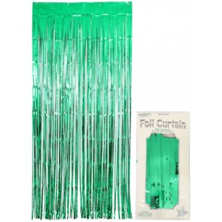 Oaktree Foil Door Curtain 0.90m x 2.40m Metallic Green