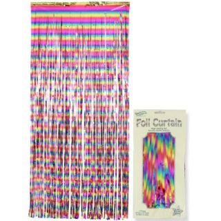 Oaktree Foil Door Curtain 0.90m x 2.40m Rainbow