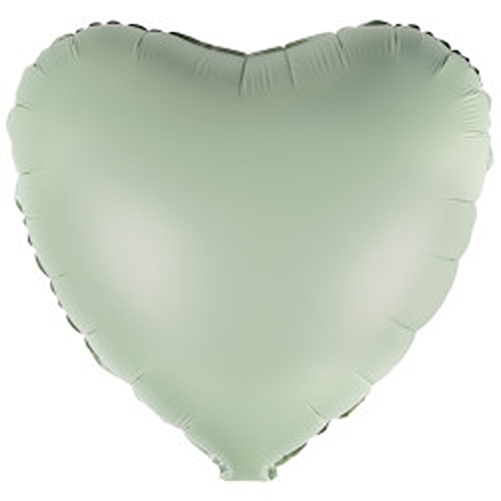 AMSCAN 18" EUCALYPTUS METALLIC SILK LUSTRE HEART STANDARD C16 FLAT - 9915470-92*