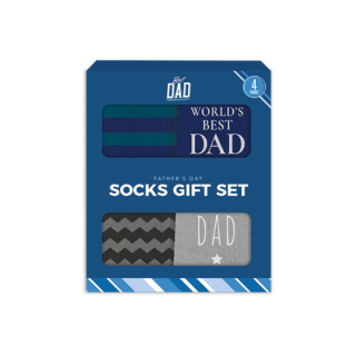 Gem - Father's Day Socks Gift Set 4 Pack - FAT7799OB