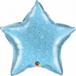 Qualatex - Glittergraphic Light Blue Star Flat - 20