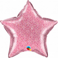 Qualatex - Glittergraphic Light Pink Star Flat - 20