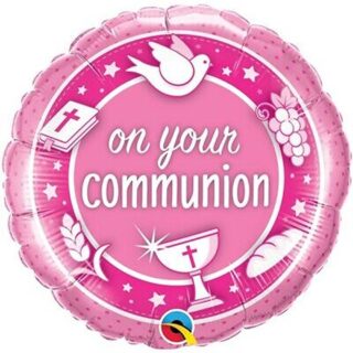 Qualatex Pink On Your Communion 18