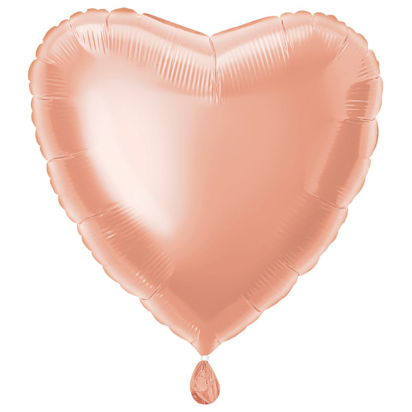Unique 18" Rose Gold Heart Foil Balloon, Packaged 52967*