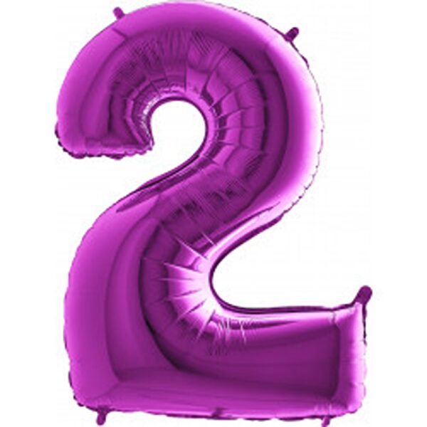 Grabo 40" Purple Number 2 Pkt - 052P-P