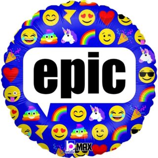 Betallic - Epic Emoji Round Shaped Max Float Balloon - 18