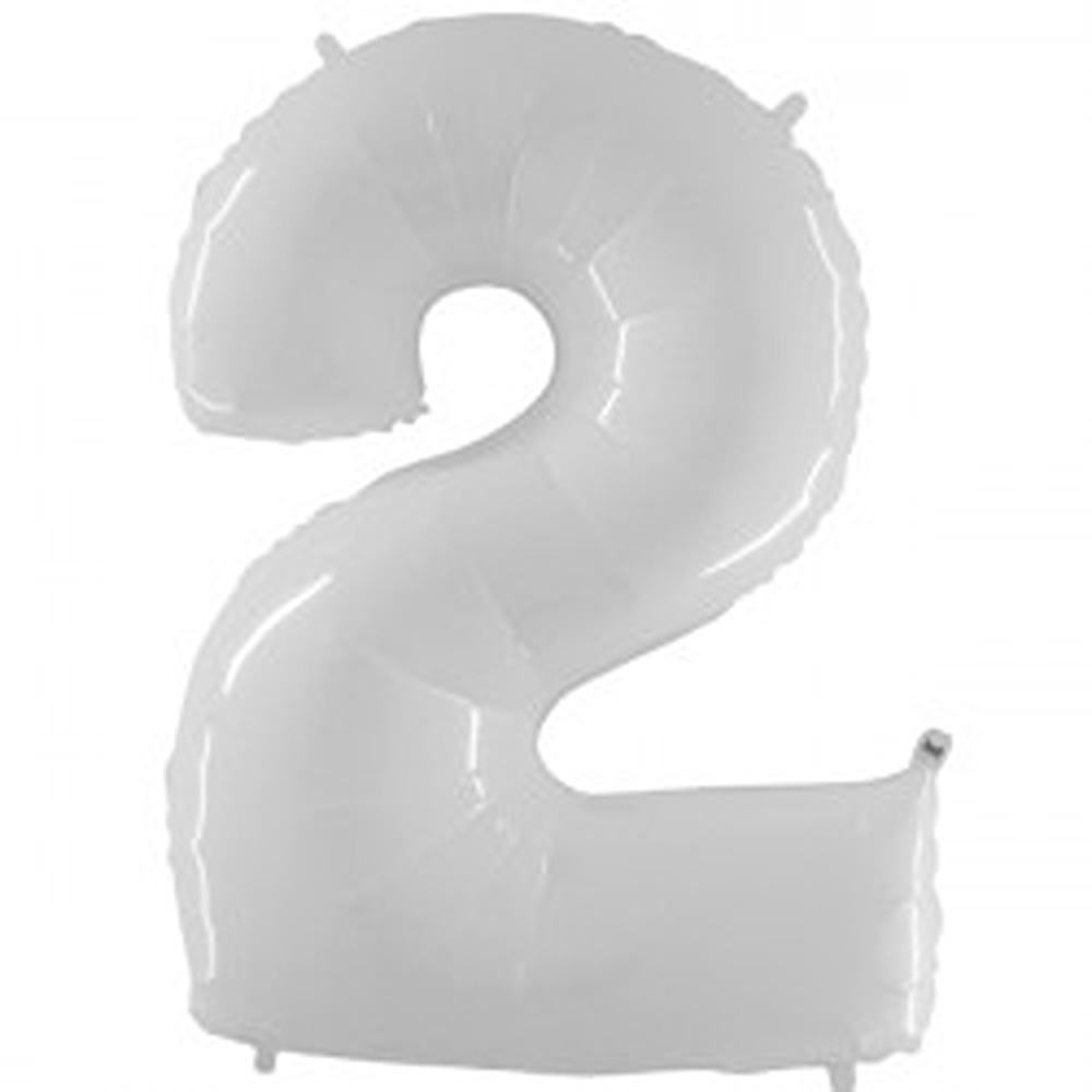 Grabo 40" Shiny White Number 2 Pkt - 932WWH-P