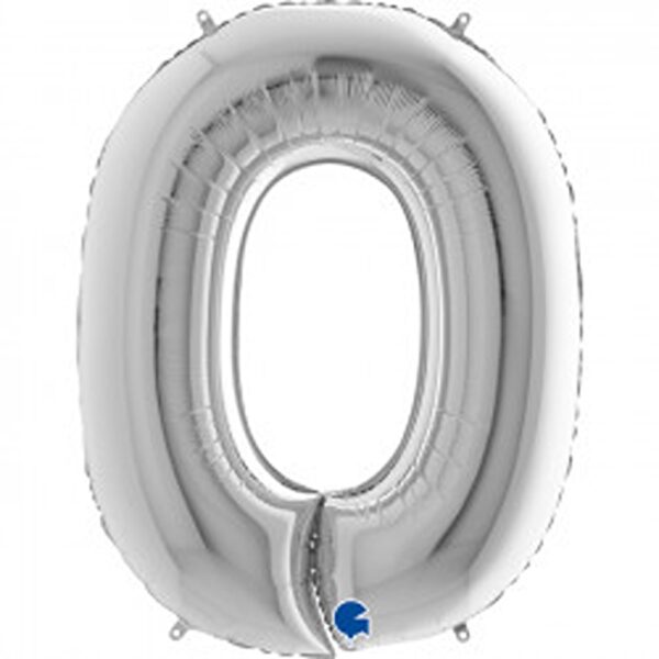 Grabo 40" Silver Number 0 Pkt - 090S-P