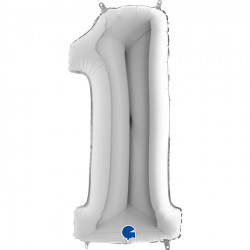 Grabo 40" Silver Number 1 Pkt - 091S-P