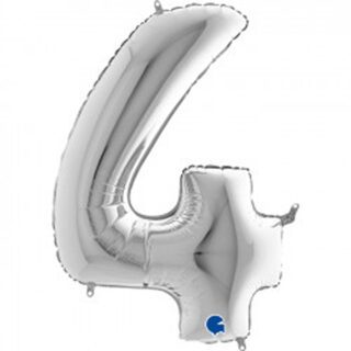 Grabo 40" Silver Number 4 Pkt - 094S-P
