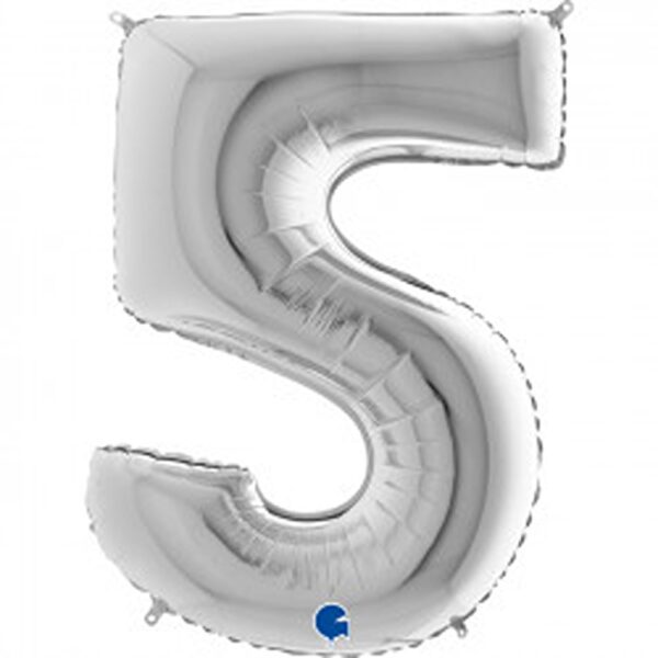 Grabo 40" Silver Number 5 Pkt - 095S-P