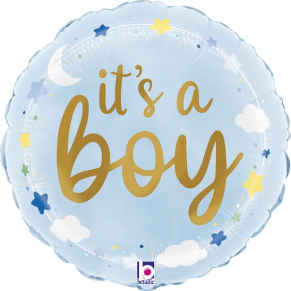 Grabo 9" Stars & Clouds It's A Boy Mini - 22296