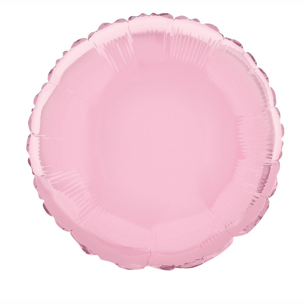 Unique 18" Pink Solid Round Foil Balloon, Packaged - 53339*