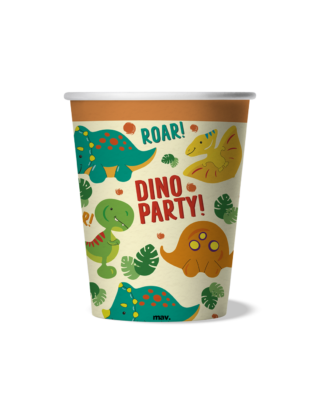 DINO PARTY CUPS 250ml (8pz)