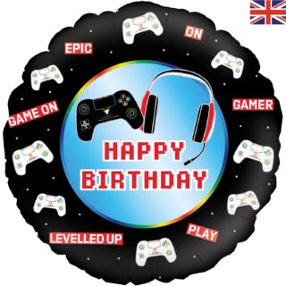 Oaktree 18inch Controller Happy Birthday Holographic - 229707