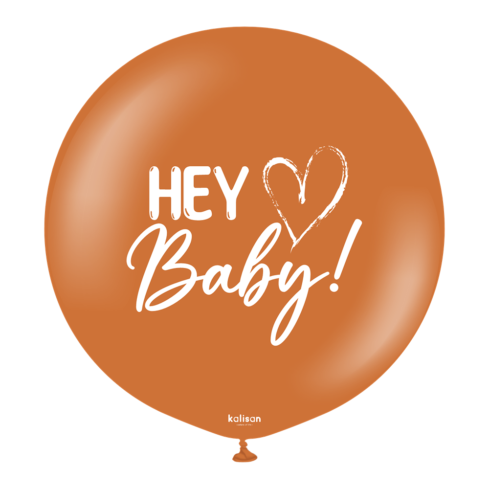 Kalisan 36″ Hey Baby Print/W Heart – Caramel Brown(White) 1CT - 23659347