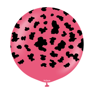 Kalisan - Fuchsia Cow Print Black Print- 24" - 22458157