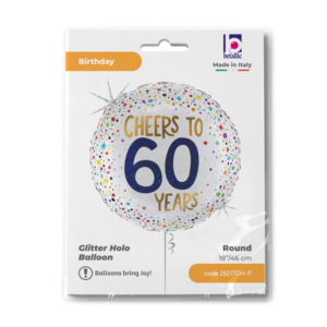 Grabo 18" Holographic Cheers To 60 Years Pkt - 26217GH-P*