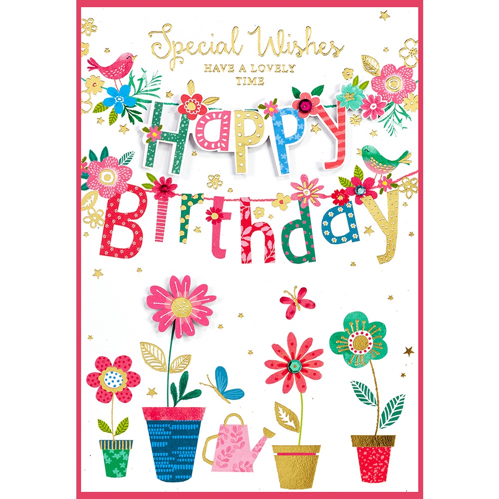 Isabel's Garden - Birthday - TRAD FEMALE C50 - 6 Pack - 31553BIRTHDAY