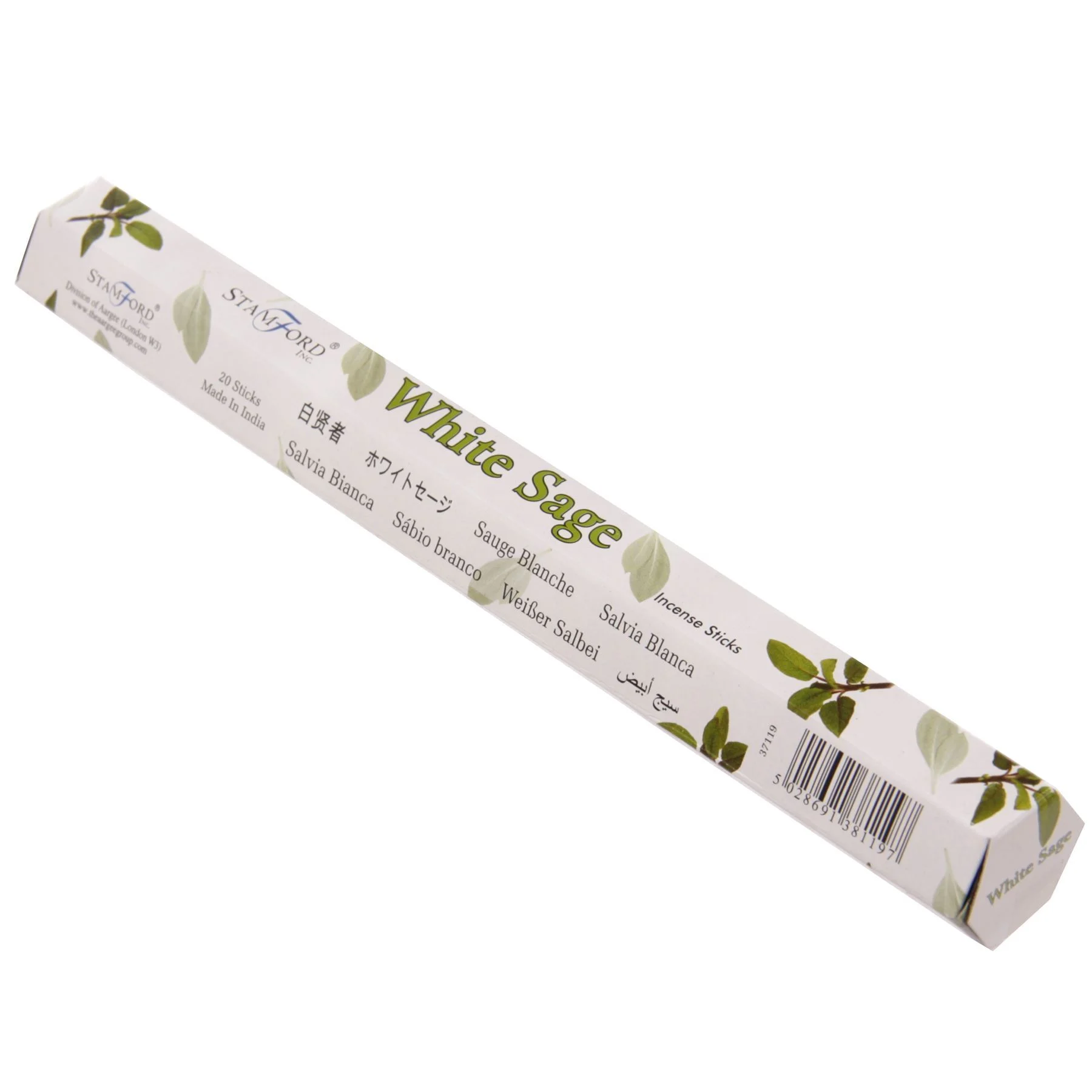 37119 Stamford Premium Hex Incense Sticks - White Sage