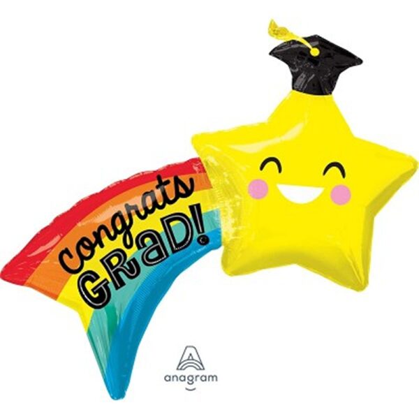 Anagram 34" - Shooting Star Graduation Super Shape - 37249