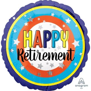 Anagram   Happy Retirement Circles Standard Foil Balloons  4119201