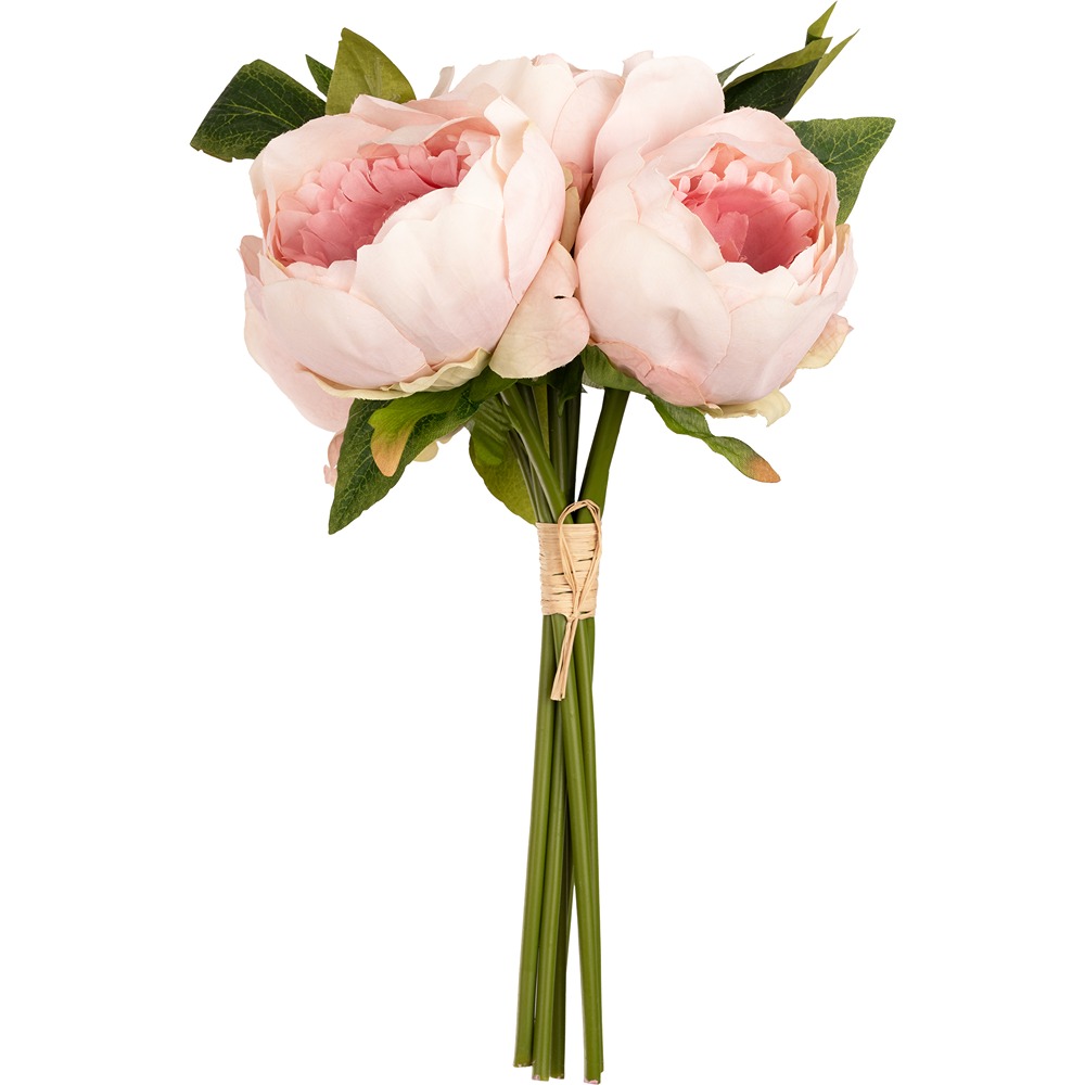 Aurora Peony Bunch x 5 Light Pink