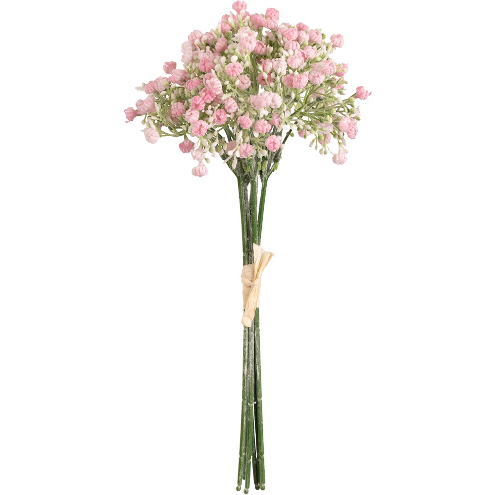 Mini Closed Gypsophilia with Bud Bunch x 6 Pink 31cm