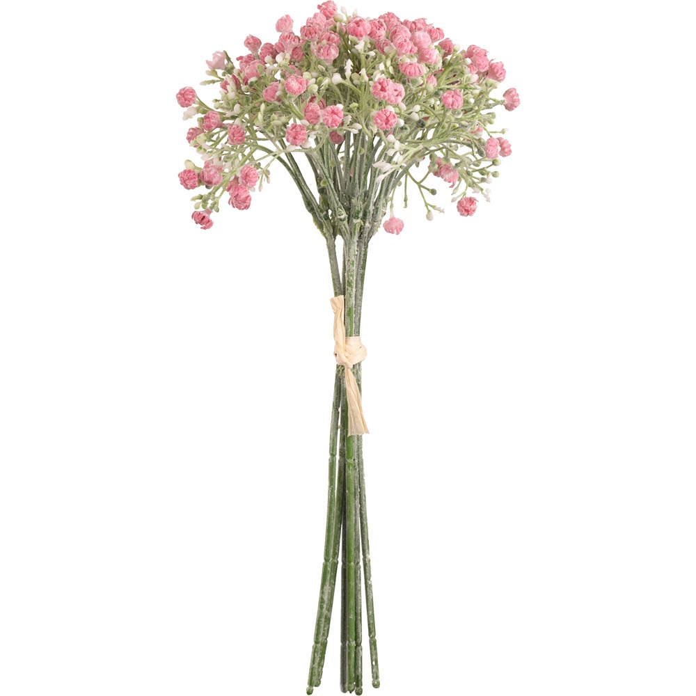 Mini Closed Gypsophilia with Bud Bunch x 6 Pastel Pink 31cm
