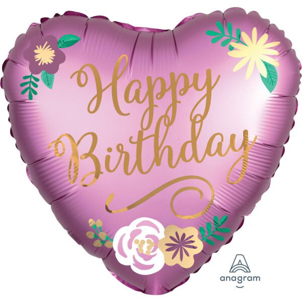 Anagram 18" S40 - Birthday Satin Flowers Pkt - 39066-01 *