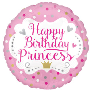 Anagram Happy Birthday Princess Standard HX Foil Balloons S40