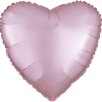 Anagram Pastel Pink Heart Satin Luxe Standard HX Unpackaged Foil Balloons S15