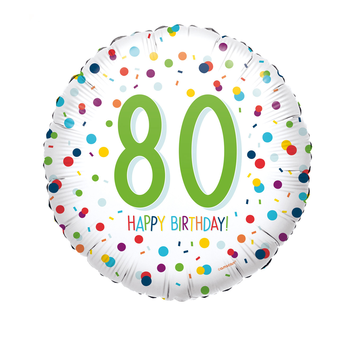 Anagram 18" S40 Confetti Birthday 80th Standard Pkt - 4201801 *