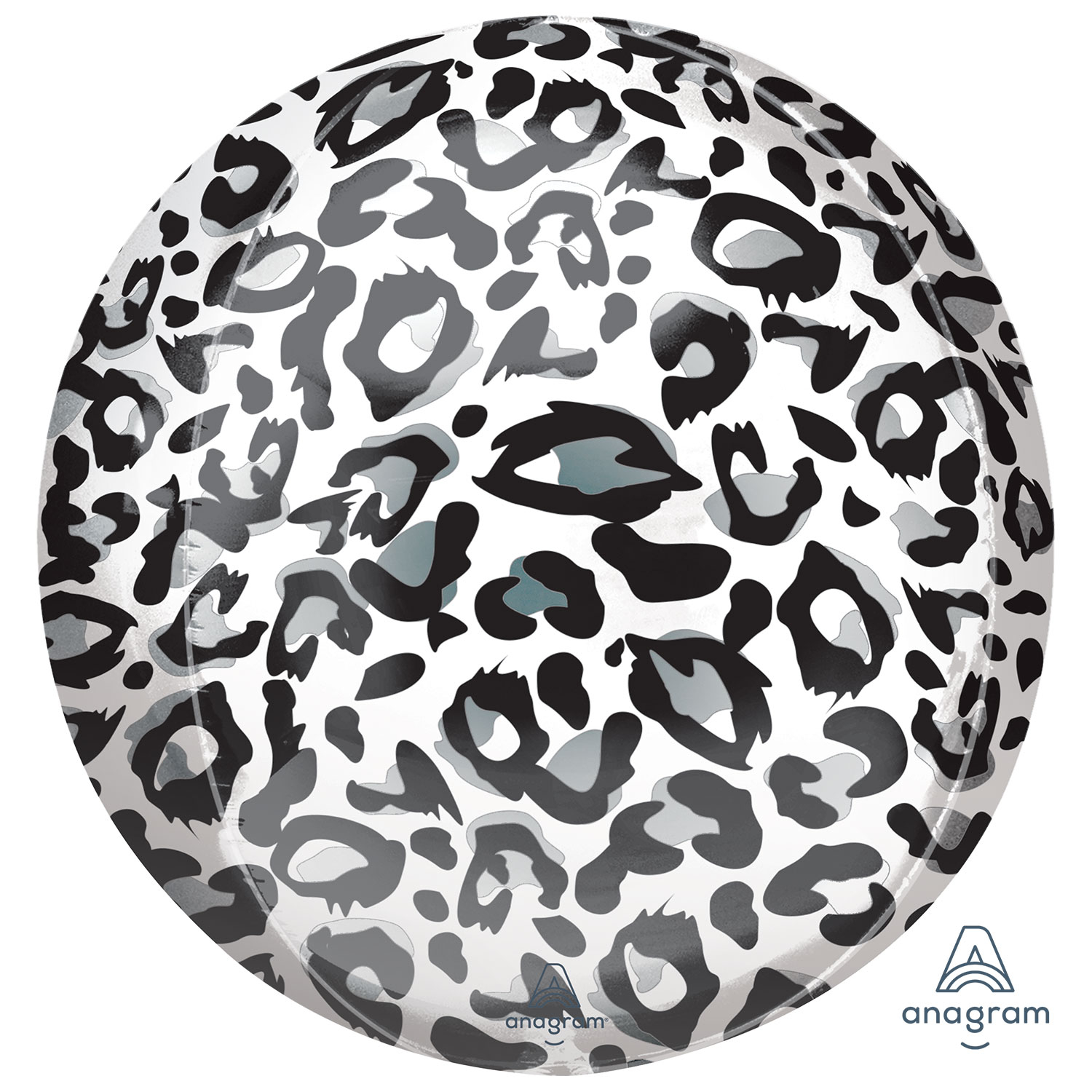 Anagram Animalz Snow Leopard Print Orbz Packaged Foil Balloons G20