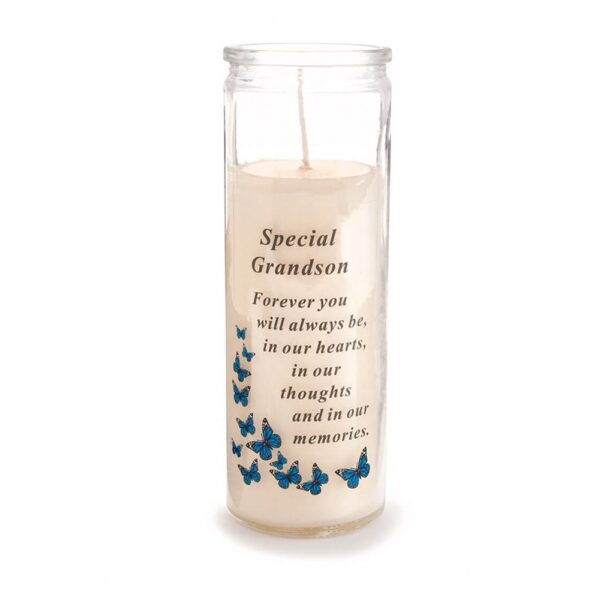 David Fischhoff - Special Grandson Glass Candle 6.3 x 18cm - DF15807-M