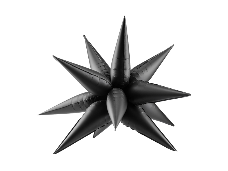 Party Deco Foil balloon Star 3D, 95cm, black
