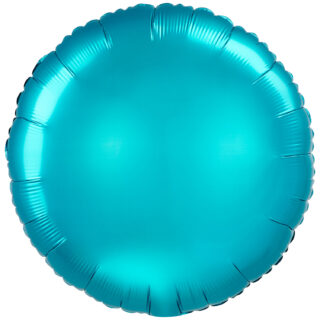 Anagram Satin Luxe Aqua Circle Standard Unpackaged Foil Balloons S15 - 4188002