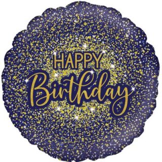 Oaktree 18" Glamorous Glitter Birthday Blue Holographic