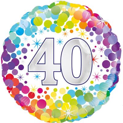 Oaktree 18" 40th Colourful Confetti Birthday*
