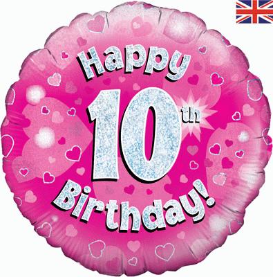OakTree Happy Birthday Teenager Foil Holographic Banner - Blue 9 Foot Party Decor