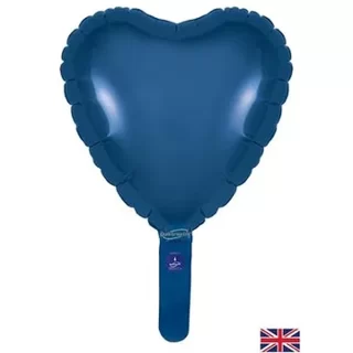 Oaktree 9inch Navy Blue Heart (Flat) 602519UP