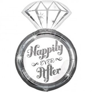 Anagram - Happily Ever After Ring SuperShape Foil Balloons - 18